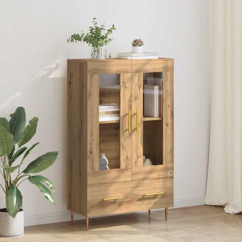 vidaXL Highboard s ladicama Umjetnički hrast 69,5 x 31 x 115 cm Cijene