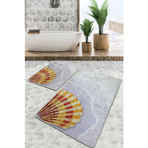  Concha Djt Multicolor Bathmat Set (2 Pieces) Cene