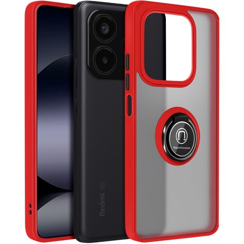 AVIZAR Ohišje za Xiaomi Redmi Note 14 5G s podporo za video obroč, Rdeča, (5000013480) Cene