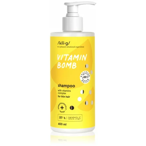 Kilig Vitamin Bomb šampon za učvršćivanje za slabu kosu 400 ml