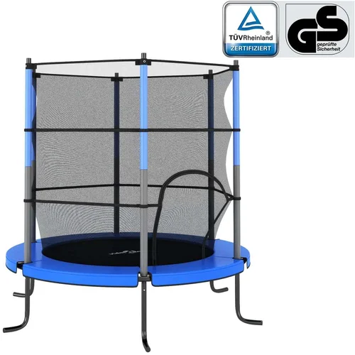  Trampolin sa sigurnosnom mrežom okrugli 140 x 160 cm plavi