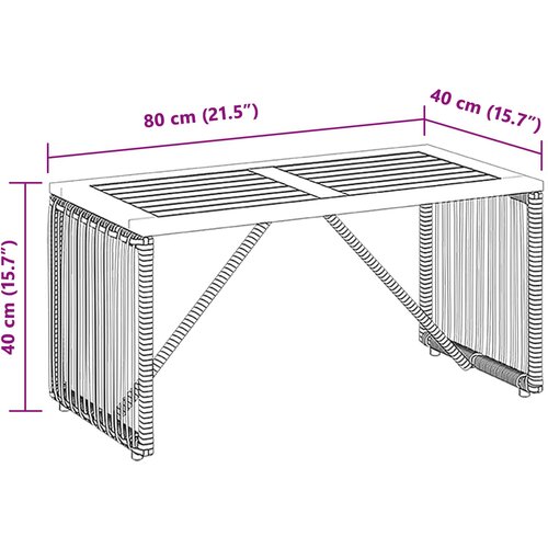  stol Crna i smeđa 80 x 40 x 40 cm poliratan Slike