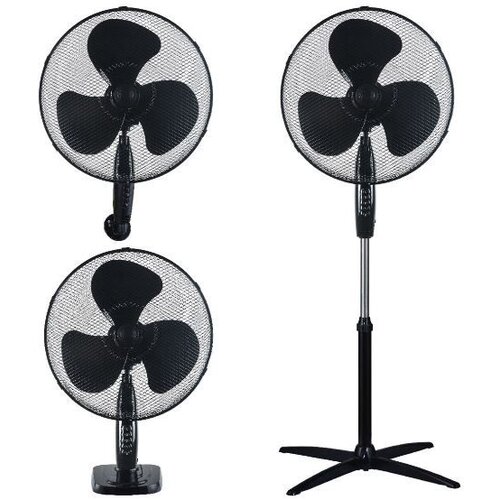 GSC kureli ventilator 3U1, podni, zidni i stoni, prečnik 43CM, 45W, crni Slike