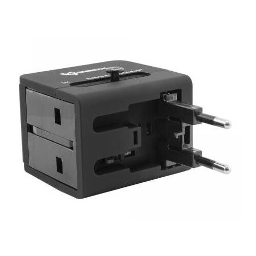 S Box Napajalni adapter potovalni + 2x USB EU, USA, UK, AU, CN, TH, JP TA-23 Cene