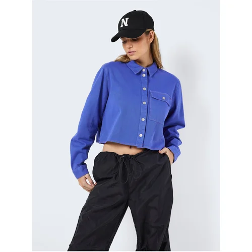 Noisy May Blue Denim Cropped Shirt Maddy - Women