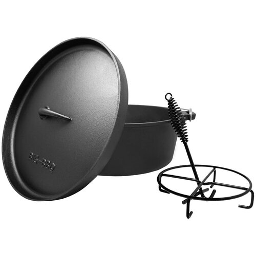 Klarstein Galloway, lonec iz litega železa, 12.0 barbecue lonec, lito železo, nogice, velikost XL/12 qt/10,7 l Cene