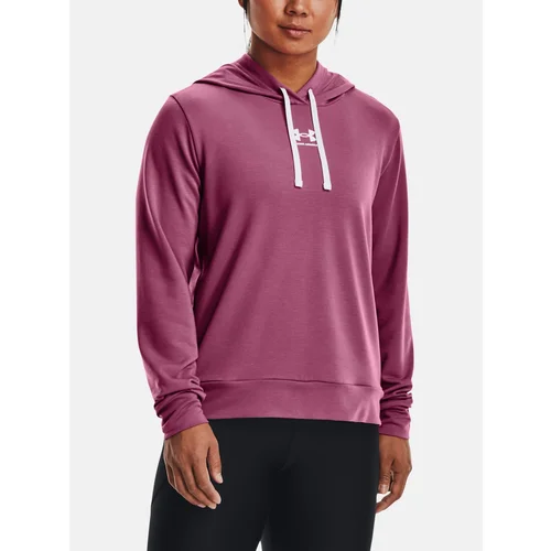 Under Armour Sweatshirt Rival Terry Hoodie-PNK - Women