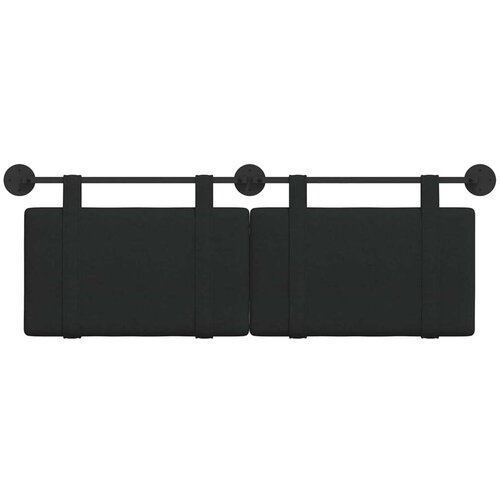 Držeće uzglavlje Zidne Jednobojno Crna 130 x 55 x 5 cm tkanina - Crna 120 cm bez LED svjetla Slike