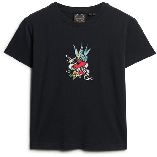 Superdry Majica 'TATTOO' svetlo modra / zelena / rdeča / črna Cene