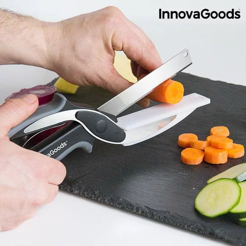 InnovaGoods Škare-Nož s Ugrađenom Mini Daskom za Rezanje