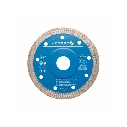 rezna ploča dijamantska 125 mm za rezanje keramike HT6D722 Slike