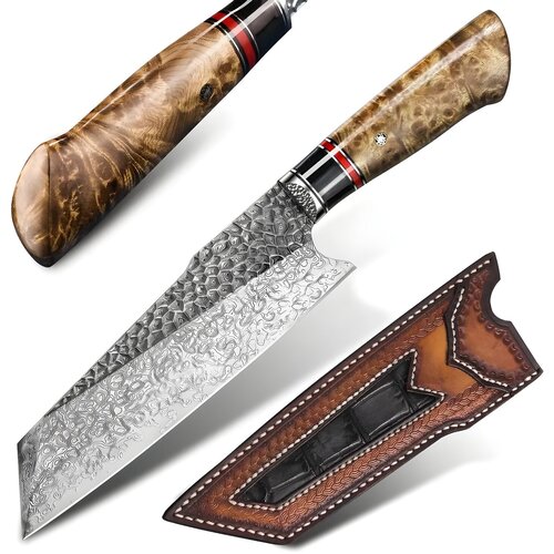  Damaskasti kuhinjski nož HARAHU TA-26682 - Smeđa KP26682 Cene