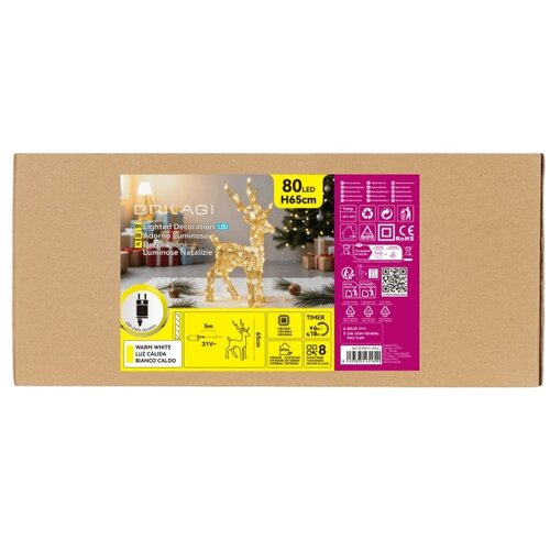 Brilagi LED spoljna božićna dekoracija 80xLED/3,6W/8 funkcija IP44 topla bela Slike