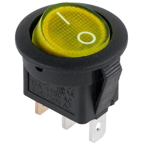 Kemot Stikalo 1-0, 6,5A 250VA, 3-PIN, O20mm, rumena barva, (20773179) Cene