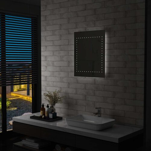 VidaXL kupaonsko LED zidno ogledalo 50 x 60 cm Slike
