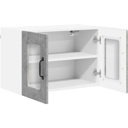  Zidni stakleni ormarić Betonski sivi 60 x 31 x 40 cm Slike