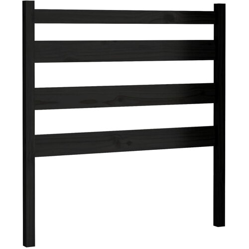 Maison Chic posteljno vzglavje - vzglavna omarica - nočna omarica črno 96x4x100 cm trdna borovina, (21705650) Slike