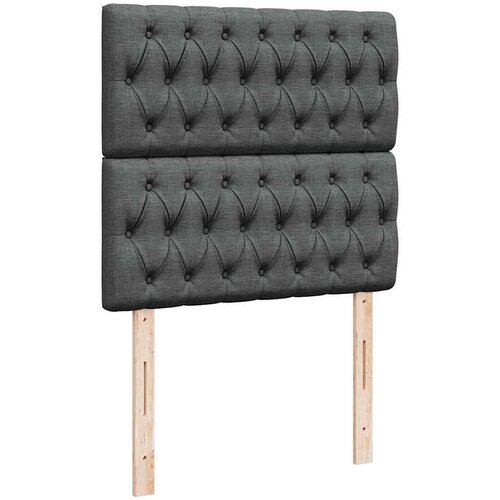 VidaXL Otomanski okvir kreveta s madraca tamnosivi 90x190cm tkanine Slike