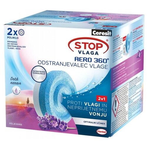 HENKEL CERESIT stop vlaga aero 360° sivka, 2 tableti 450g 1285915 Cene
