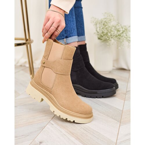 Resti Beige women's boots with decorative strap Doasa Cene