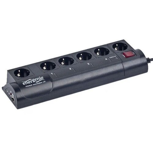 Gembird pametni razdelilec EG-PMS2, 6x220V, 1xUSB EG-PMS2 Slike