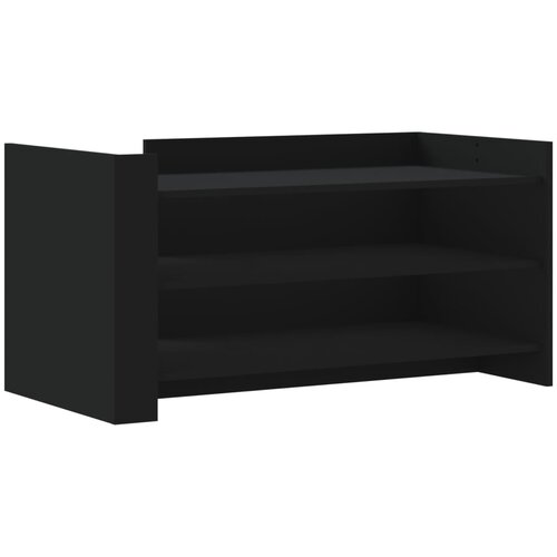 Maison Chic Klubska mizica - kavna mizica - Nizka mizica črna 100x50x50 cm inženirski les, (21754876) Cene