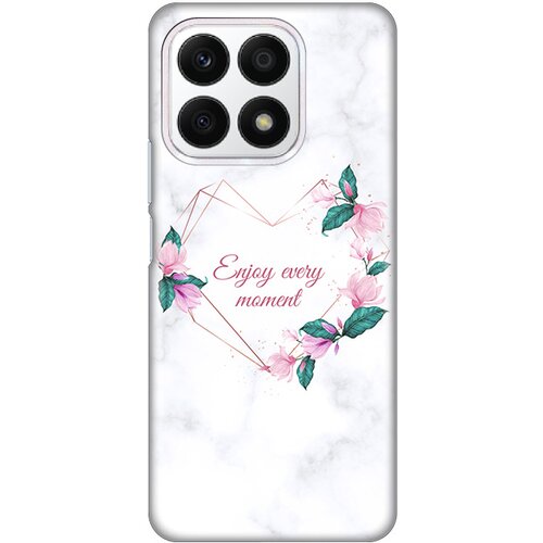 Silikonska maska za Honor X8a Enjoy Every Moments Print bela Slike