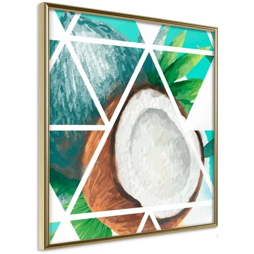  Poster - Tropical Mosaic with Coconut (Square) 30x30