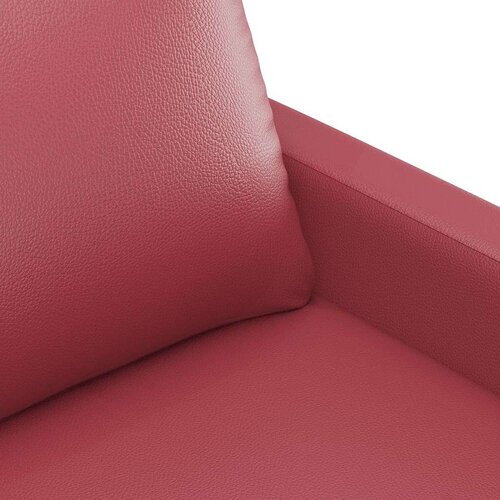 VidaXL 3-dijelni set sofa s jastucima boja vina od umjetne kože Slike