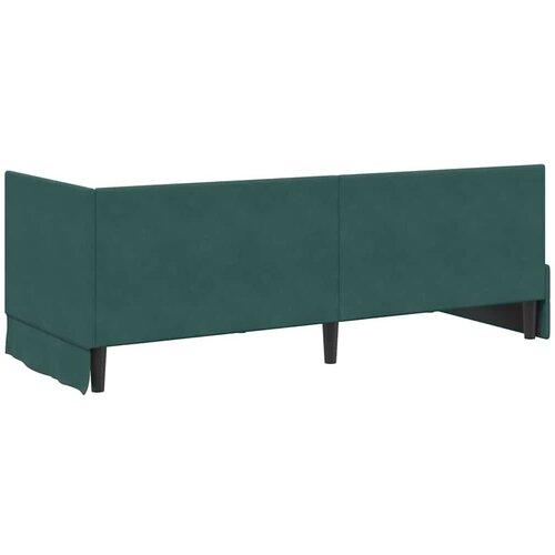  Kutni krevetni okvir s madracem 2 kom. Tamnozelena 80 x 200 cm Slike