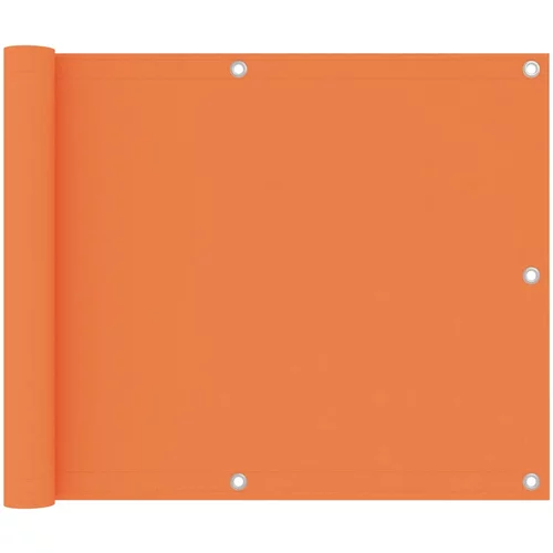 vidaXL Balkonsko platno oranžno 75x600 cm oksford blago