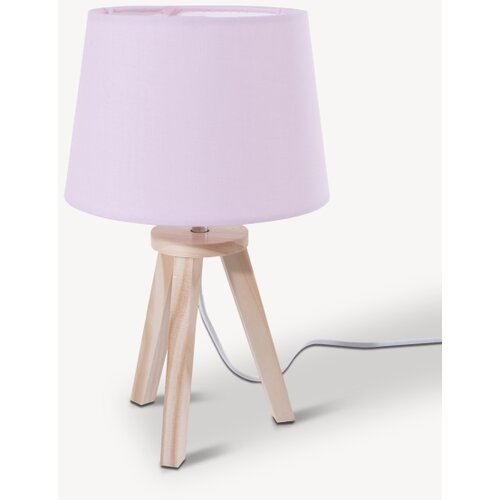 Atmosphera Stona lampa TRIPOD 1xE14/40W/230V borovina/ružičasta Slike