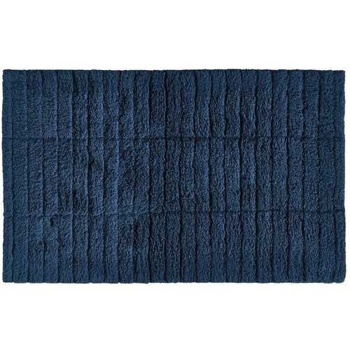 Zone temno modra bombažna kopalniška preproga zone tiles, 80 x 50 cm Cene