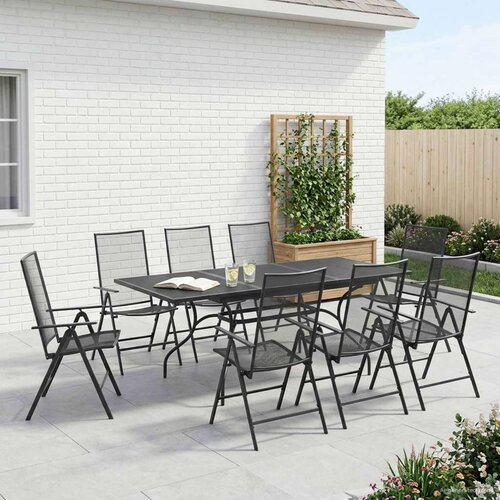  Vrtni set za objed 9 pcs Antracit 212 x 90 x 76 cm - 8-mjesta Cijene