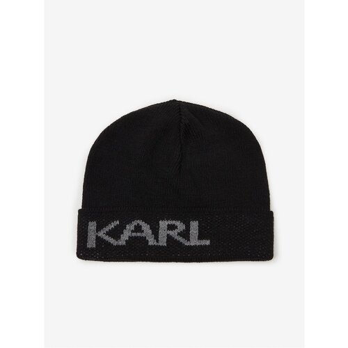 Karl Lagerfeld Black cap with wool - Men Slike