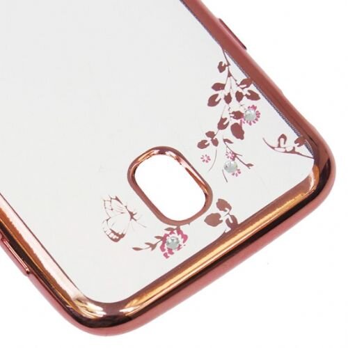 Nillkin Silikonski ovitek z rožicami za Samsung Galaxy J5 2017 - pink Slike