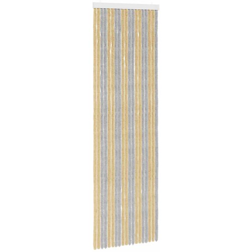 vidaXL Zavjesa protiv insekata Chenille Siva i bež 56 x 185 cm 100% PP - Siva i bež (dvostripa) 56 x 185 cm Cijene