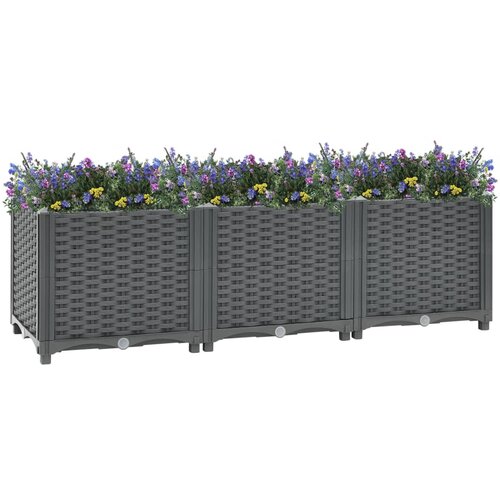 vidaXL povišena gredica 120 x 40 x 38 cm od polipropilena Cijene
