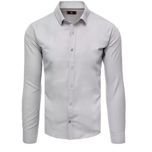 DStreet Men's Elegant Light Grey Shirt