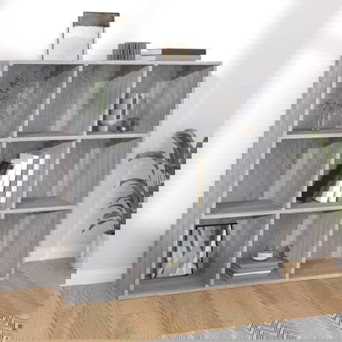 VidaXL Ormarić za knjige boja sivog hrasta sonome 98 x 30 x 98 cm Slike