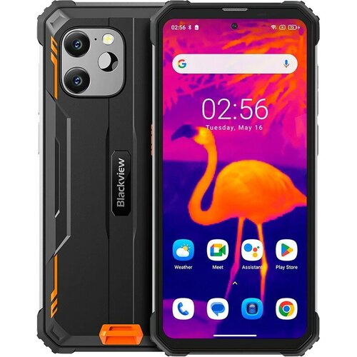 Blackview pametni robustni telefon BV8900 8GB+256GB z vgrajeno termalno kamero, oranžen Slike