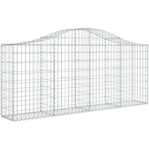  Lučne gabionske ko&amp;scaron;are 11 kom 200x30x80/100cm pocinčano željezo Slike
