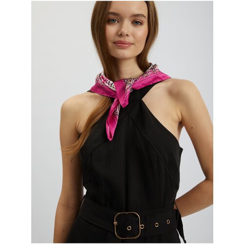 Orsay Dark Pink Women Patterned Satin Scarf - Women Slike