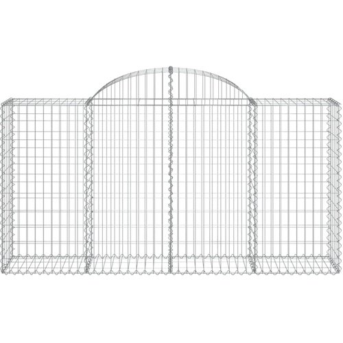  Lučne gabionske ko&amp;scaron;are 20kom 200x50x100/120cm pocinčano željezo Slike