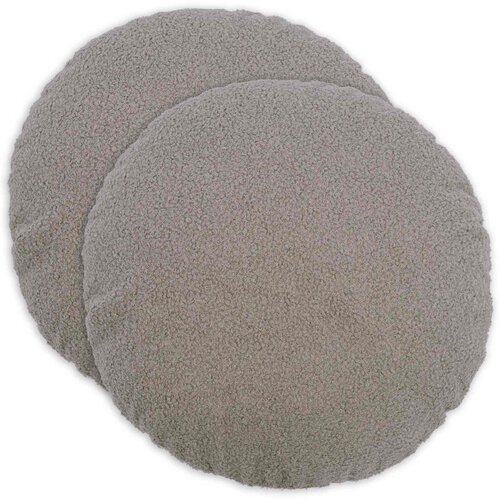  Presvlaka za jastuk 2 pcs HEERLEN Svjetlosiva Ø 60 cm Bouclé Cene
