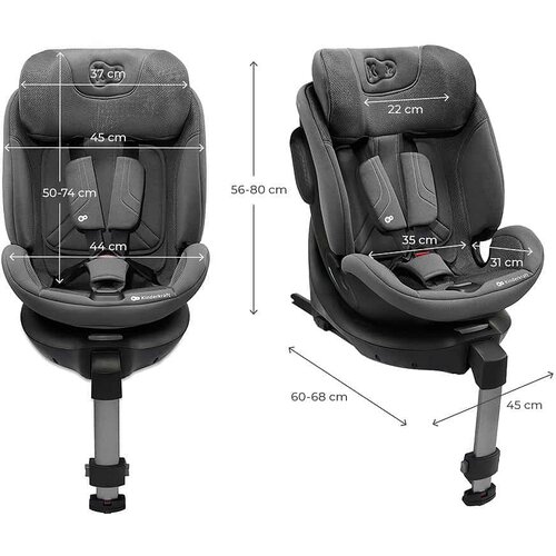 Kinderkraft Avtosedež i-size 40-150 cm Xrider 2 grey Slike