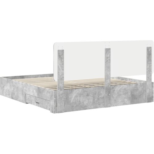  Krevetna konstrukcija s ladicama Betonski sivi 180 x 200 cm Siva 203 x 183 x 100 cm Slike