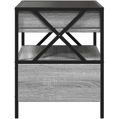  Noćni ormarić s beskonačnim LED boja hrasta 40 x 40 x 51 cm Slike