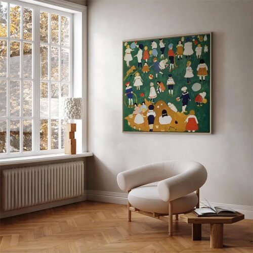  Slika - Kazimir Malevich &amp;ndash; Children 80x80 U prirodnom drvenom okviru Slike