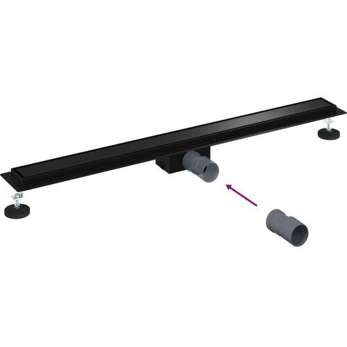  2 v 1 Odvod za prho Črna 100 cm Nerjaveče jeklo 304, (5000248869) Slike